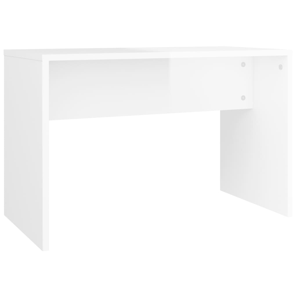 Vanity Stool High Gloss White 70x35x45 cm Wood Material