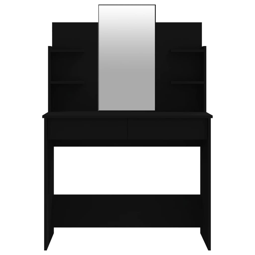 Dressing Table with Mirror Black 96x40x142 cm