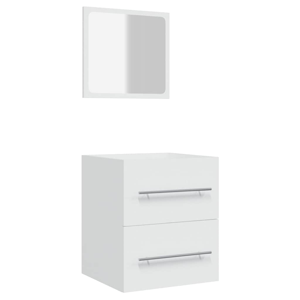 Bathroom Cabinet with Mirror White 41x38.5x48 cm