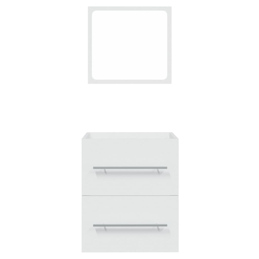 Bathroom Cabinet with Mirror White 41x38.5x48 cm