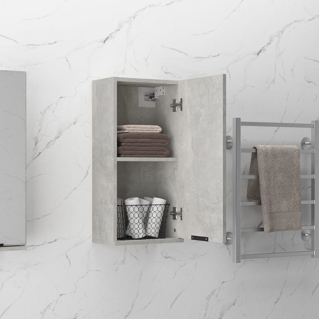 Wall bathroom cabinet concrete gray 32x20x67 cm