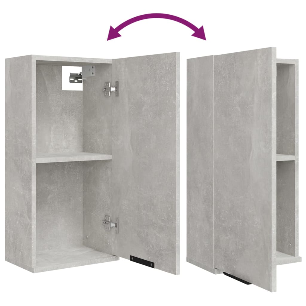 Wall bathroom cabinet concrete gray 32x20x67 cm