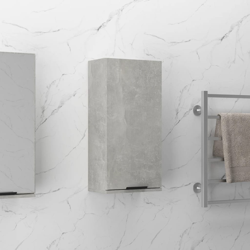 Wall bathroom cabinet concrete gray 32x20x67 cm