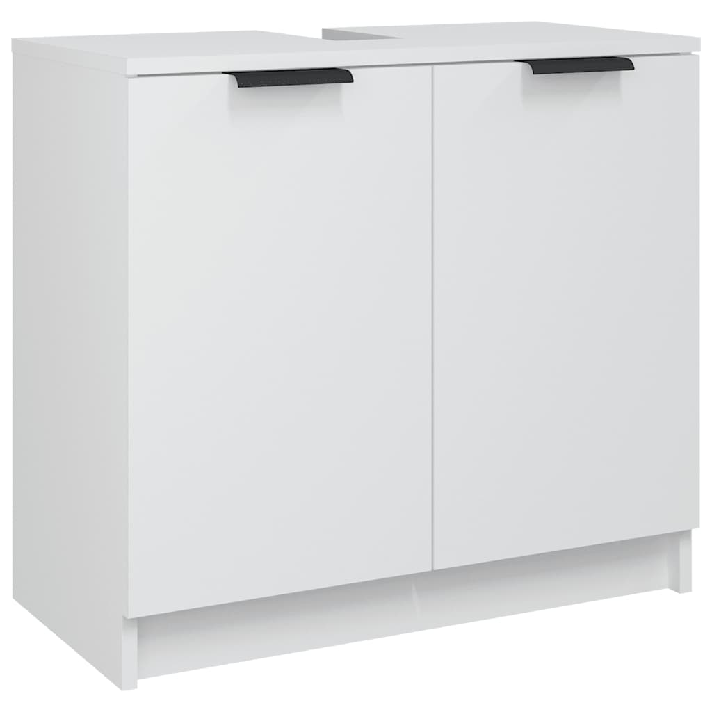 Bathroom Cabinet White 64.5x33.5x59 cm Wood Material