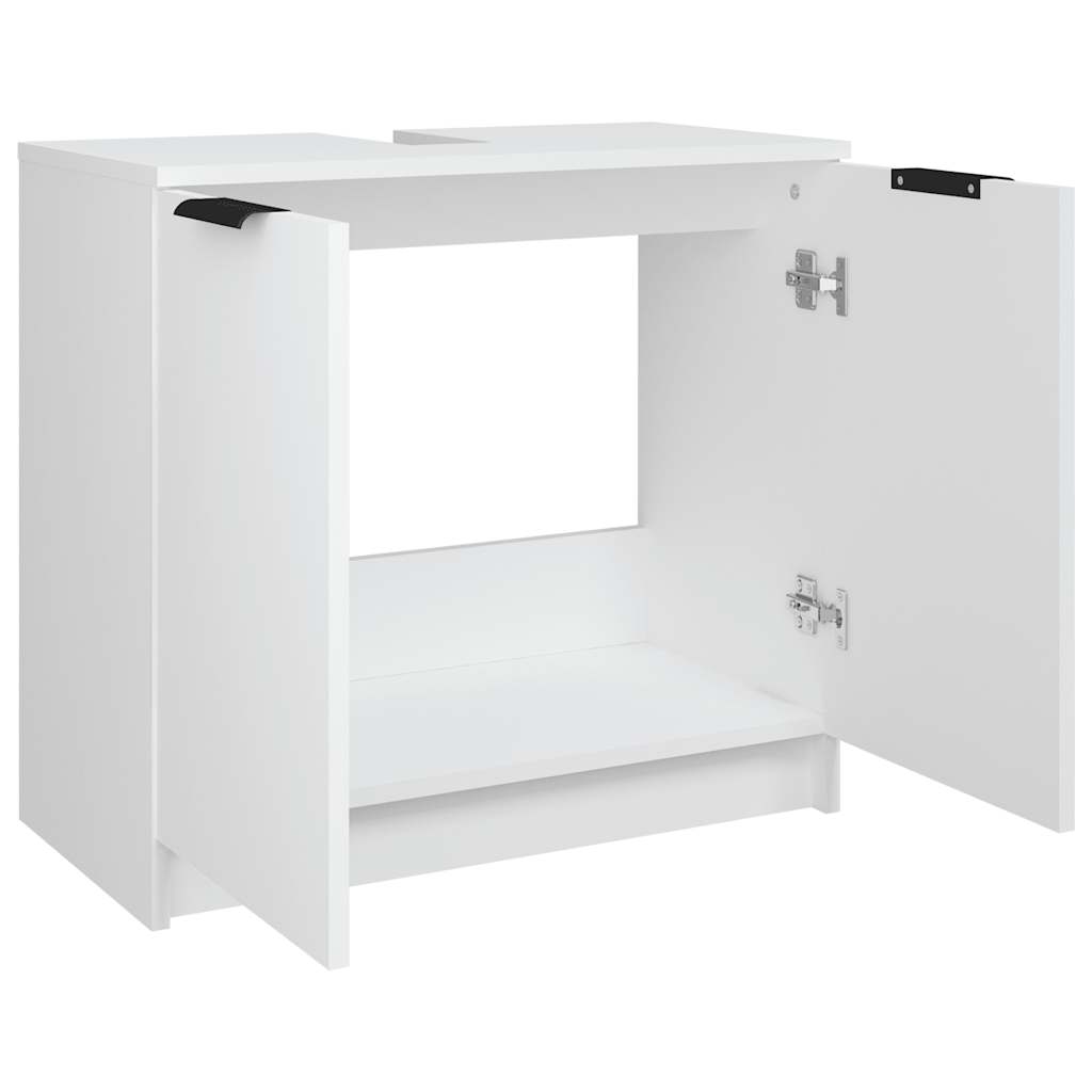 Bathroom Cabinet White 64.5x33.5x59 cm Wood Material