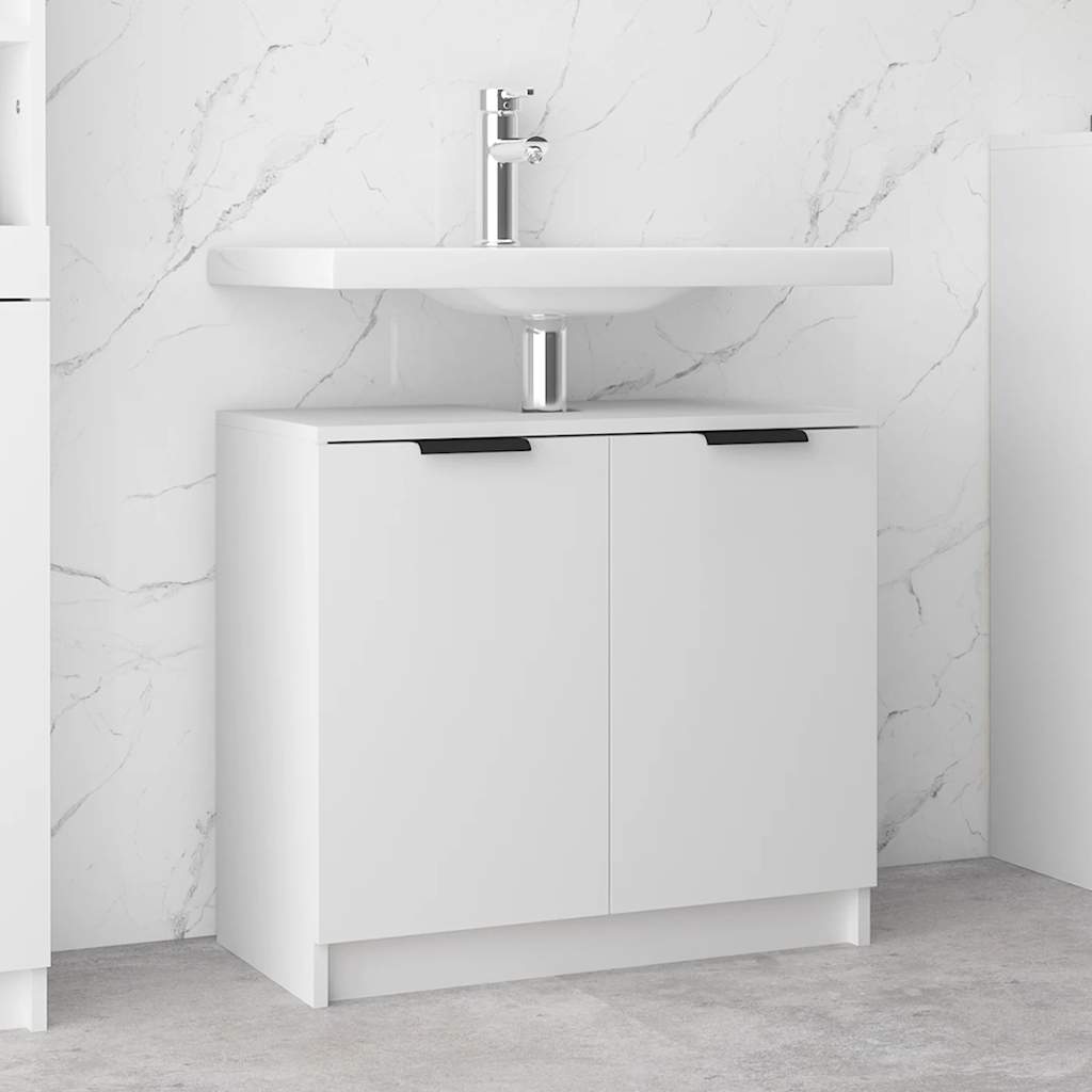 Bathroom Cabinet White 64.5x33.5x59 cm Wood Material