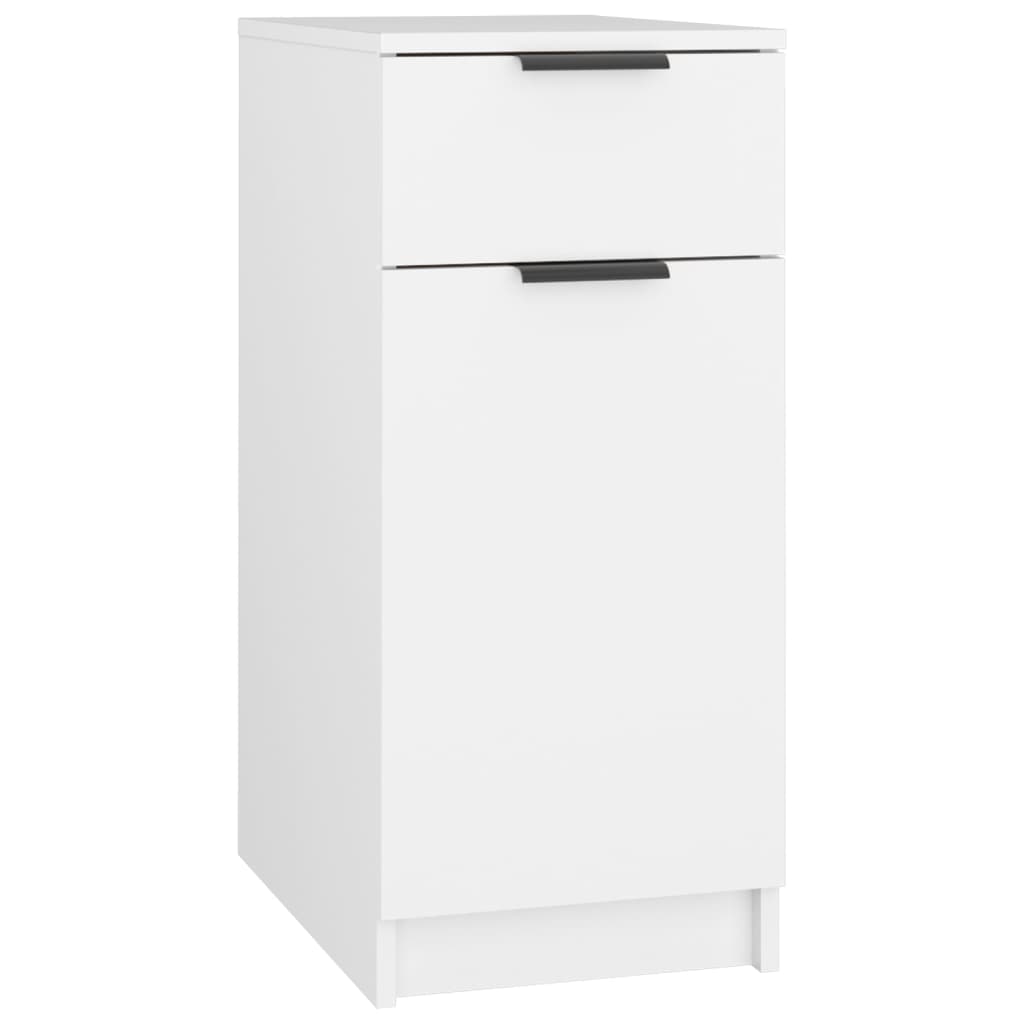 Desk Cabinet White 33.5x50x75 cm Wood Material