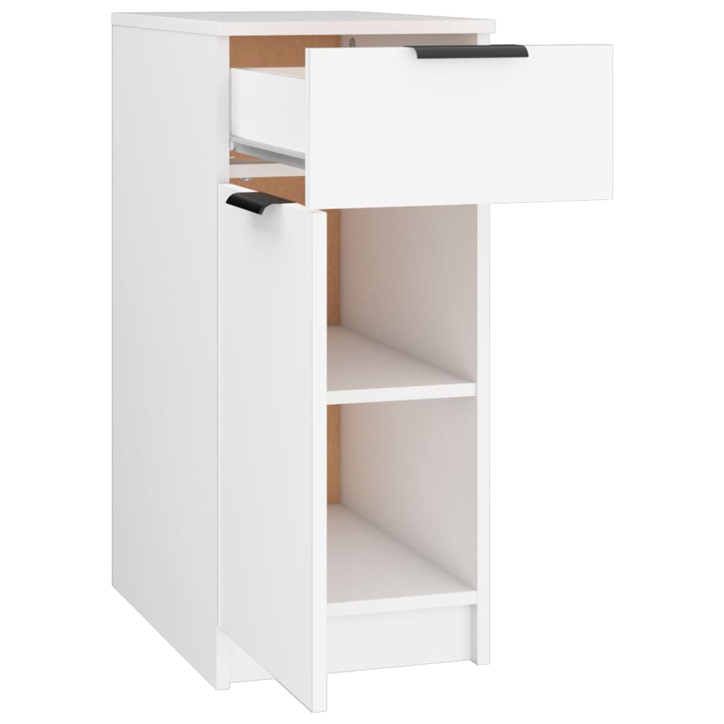 Desk Cabinet White 33.5x50x75 cm Wood Material