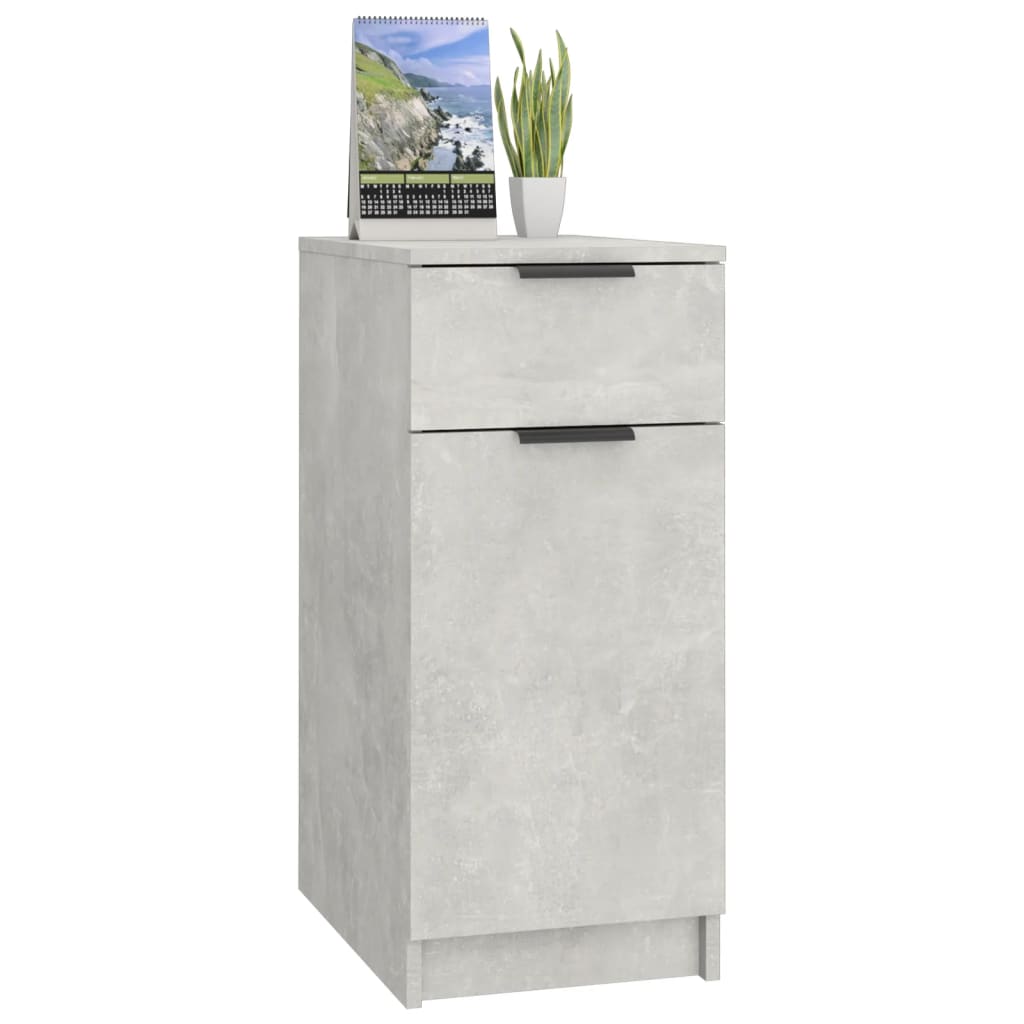 Office Cabinet Concrete Grey 33.5x50x75 cm Wood Material