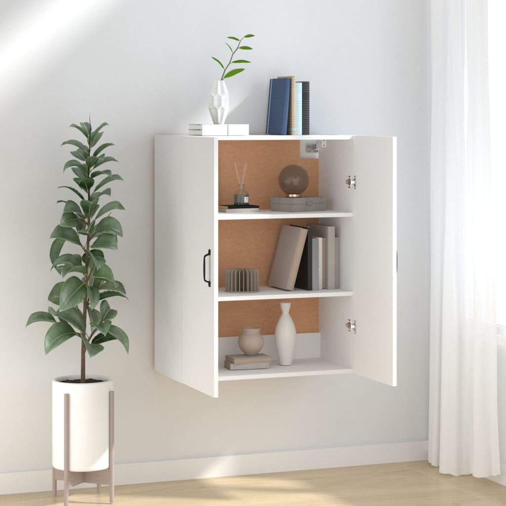 Wall Cabinet White 69.5x34x90 cm Wood Material