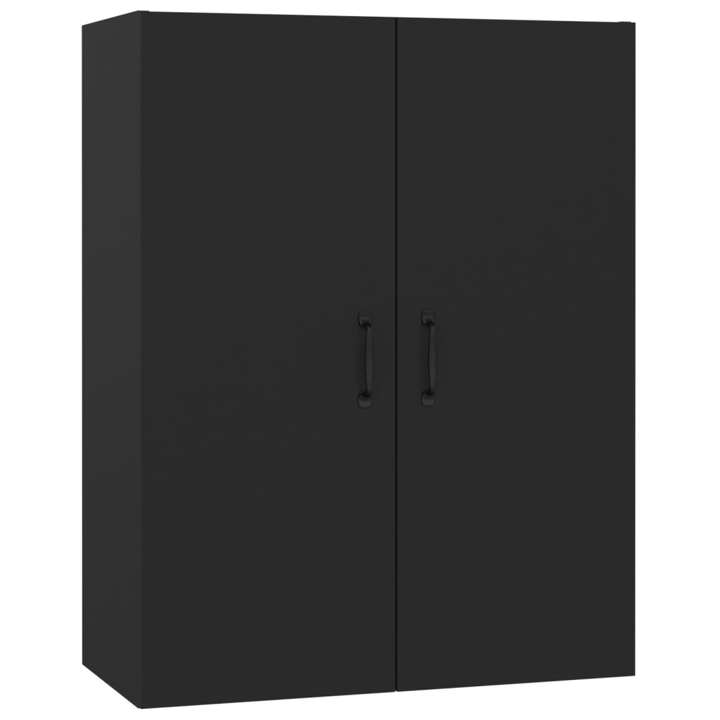 Wall Cabinet Black 69.5x34x90 cm Wood Material