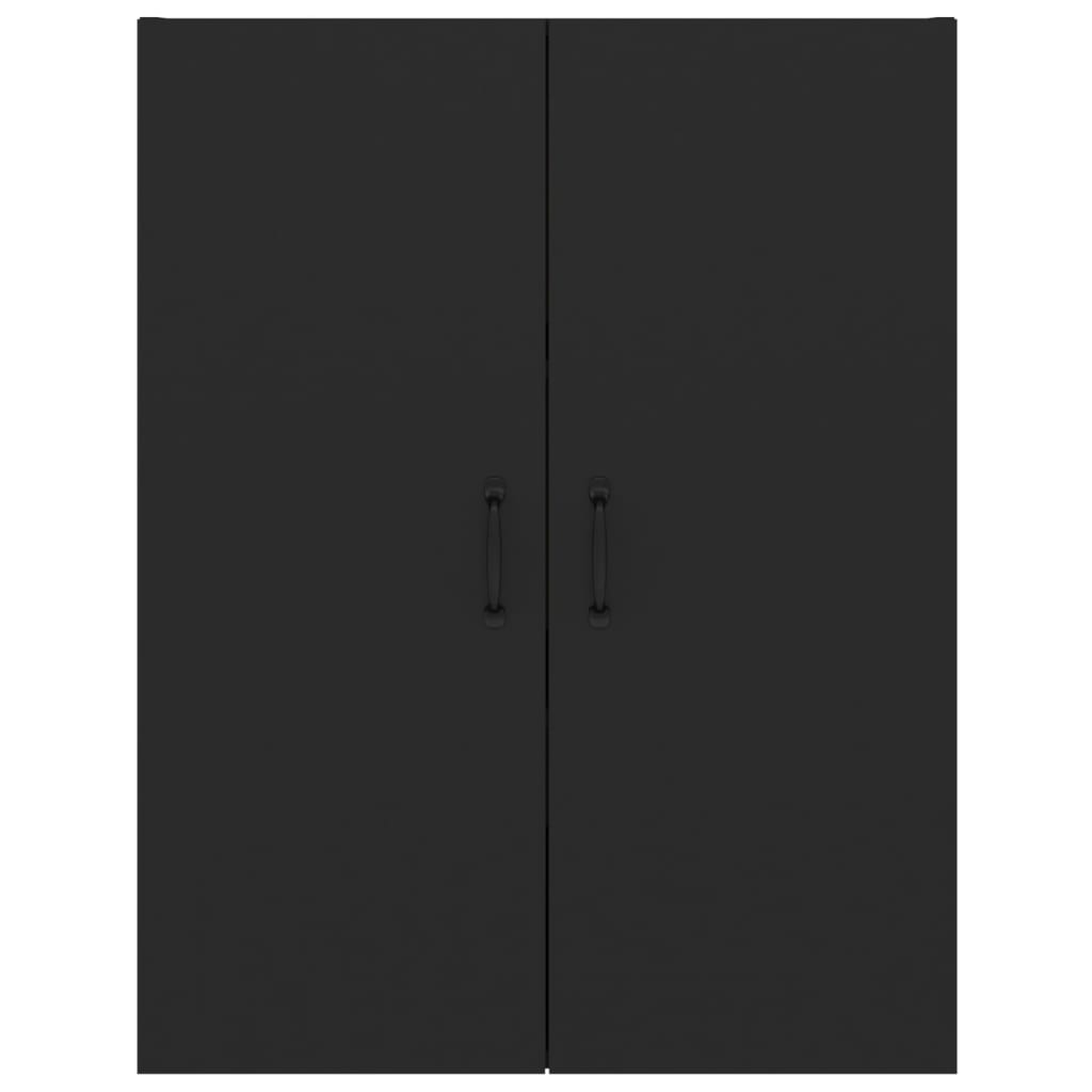 Wall Cabinet Black 69.5x34x90 cm Wood Material