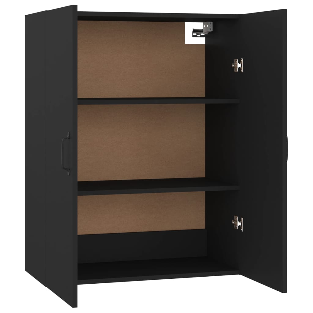 Wall Cabinet Black 69.5x34x90 cm Wood Material