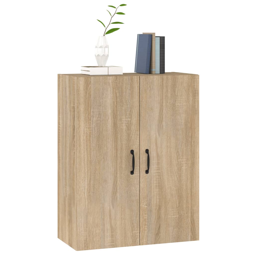 Wall Cabinet Sonoma Oak 69.5x34x90 cm Wood Material