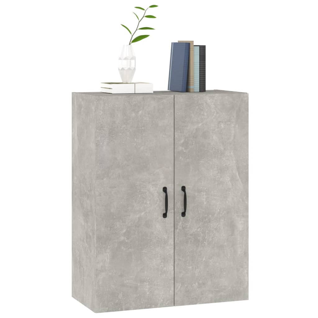 Wall Cabinet Concrete Grey 69.5x34x90 cm Wood Material