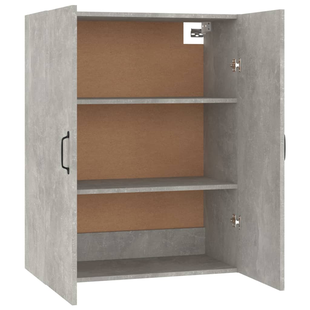 Wall Cabinet Concrete Grey 69.5x34x90 cm Wood Material