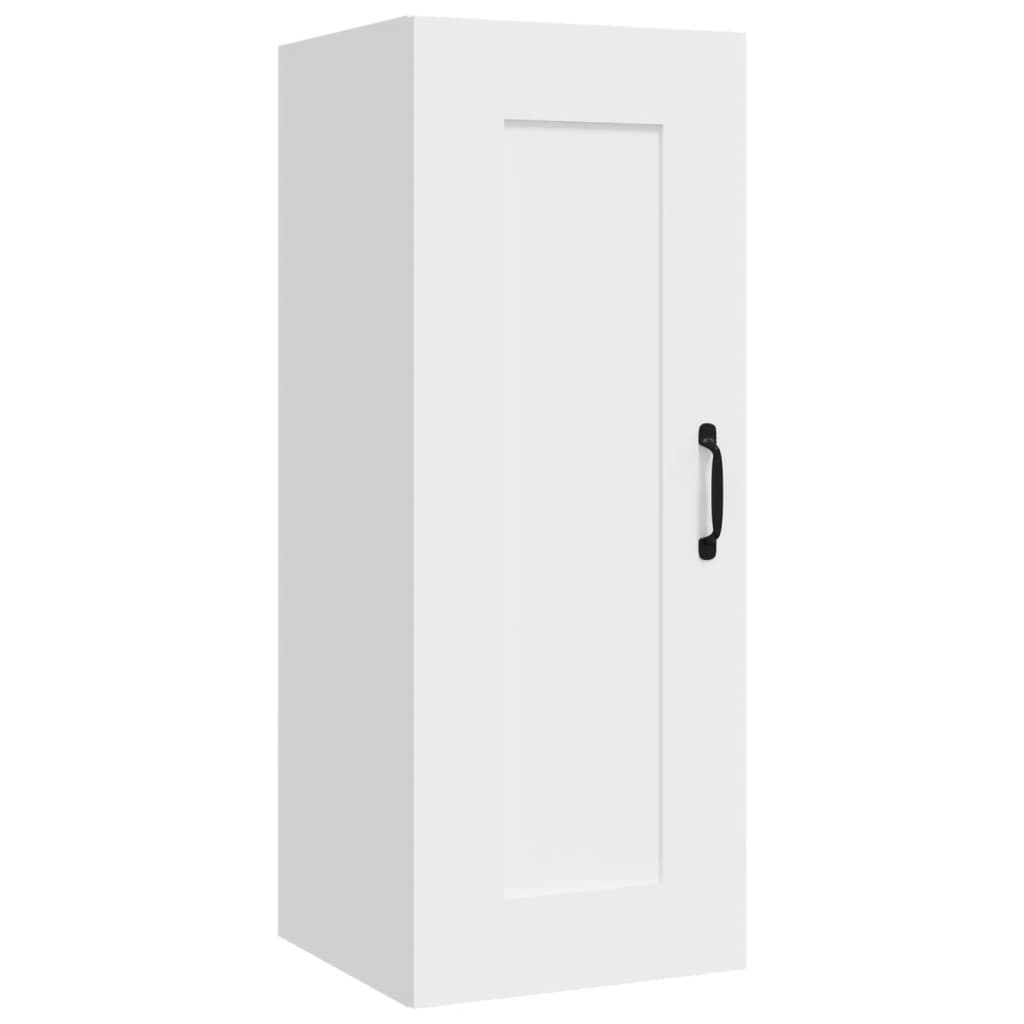 Wall Cabinet White 35x34x90 cm Wood Material