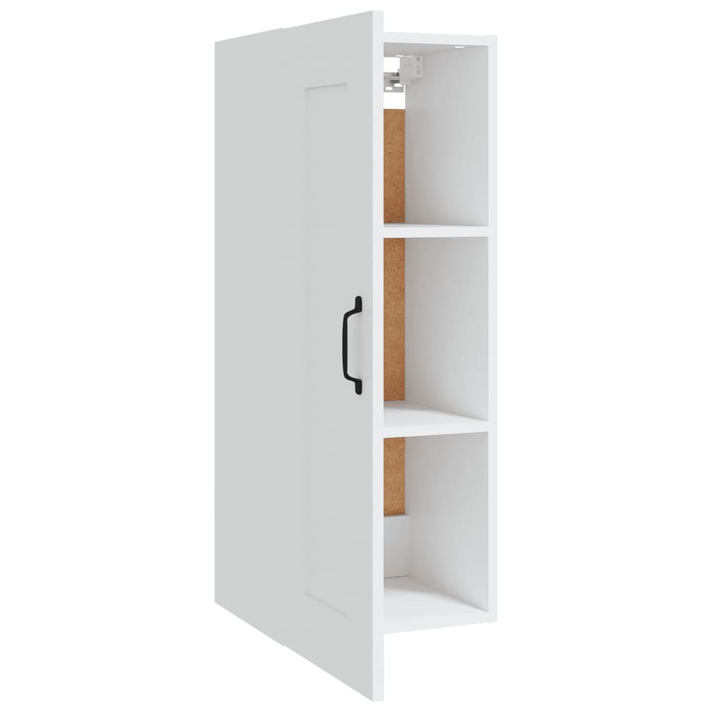 Wall Cabinet White 35x34x90 cm Wood Material