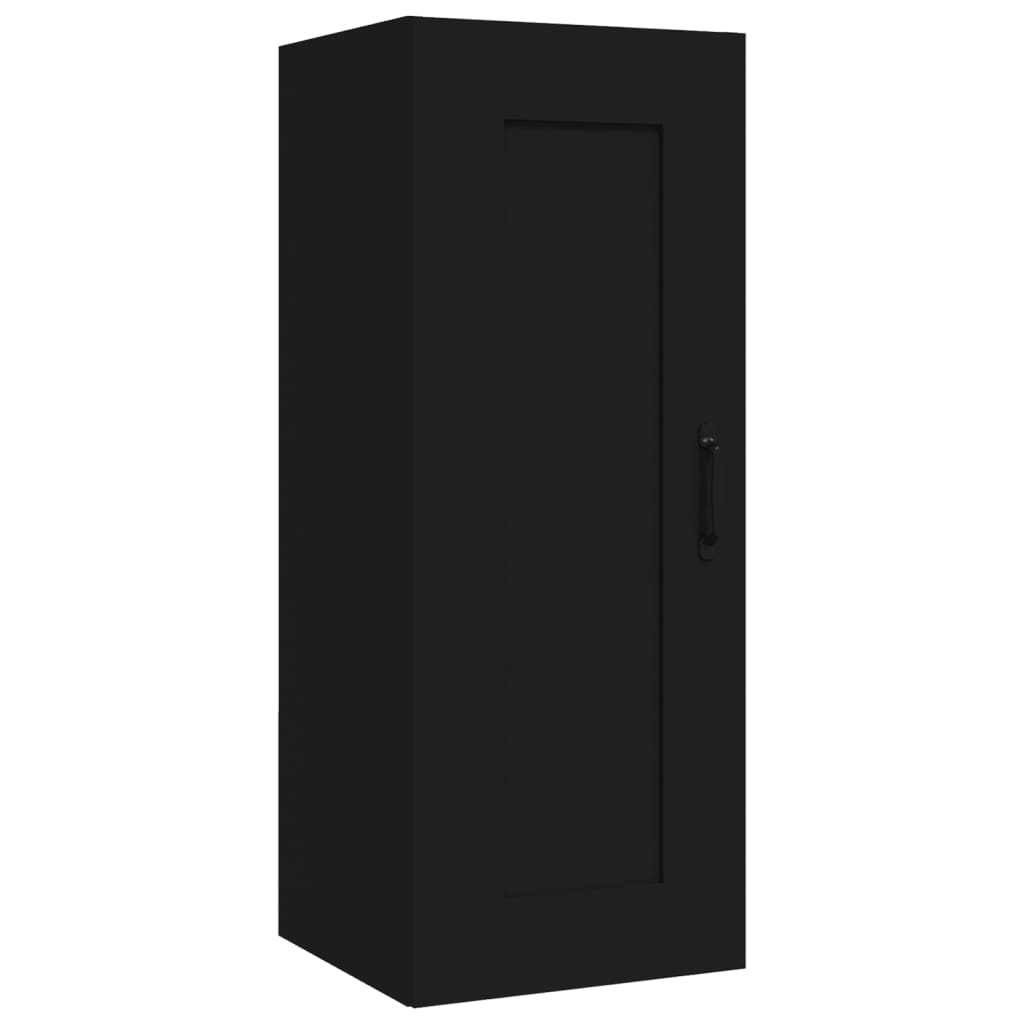 Wall Cabinet Black 35x34x90 cm Wood Material