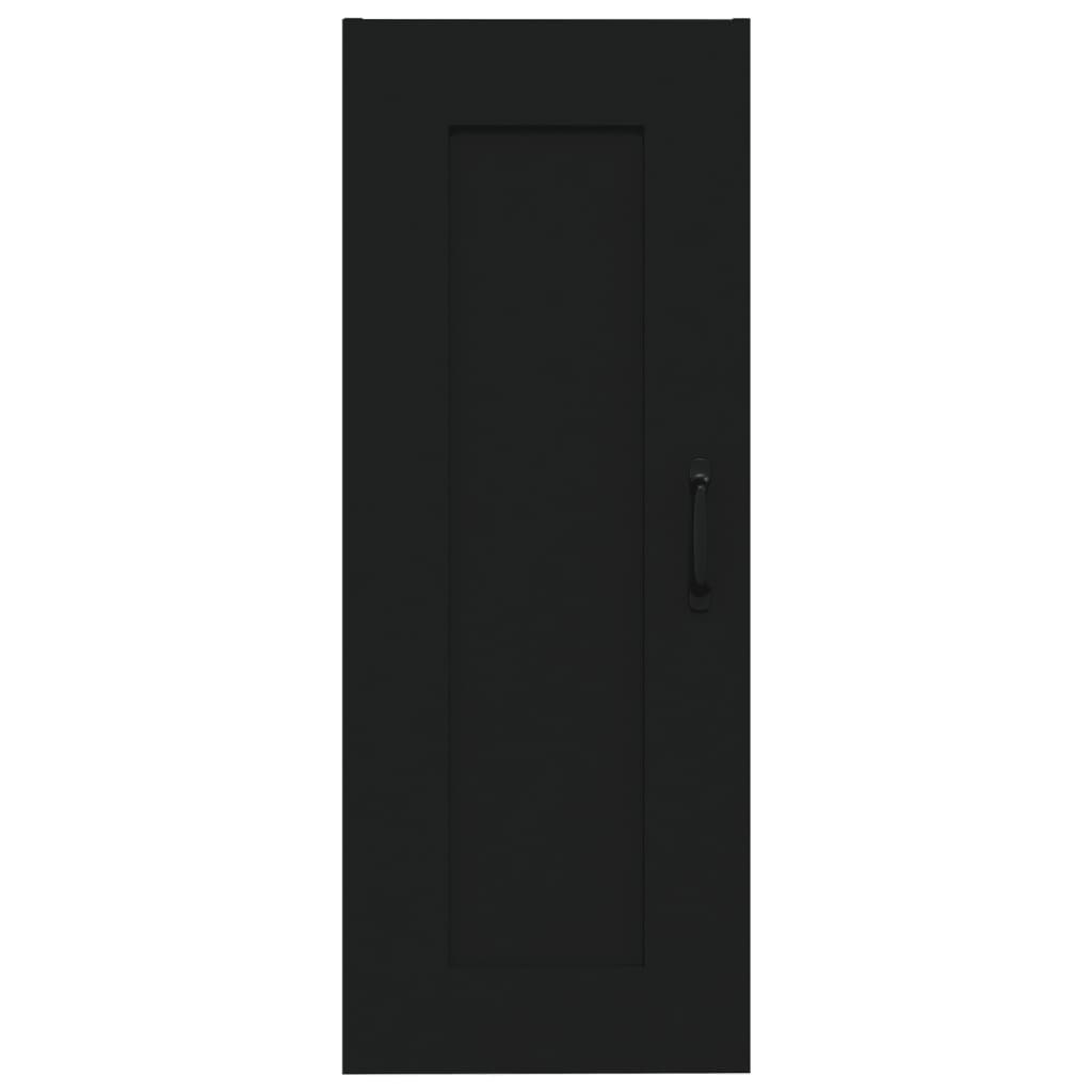 Wall Cabinet Black 35x34x90 cm Wood Material