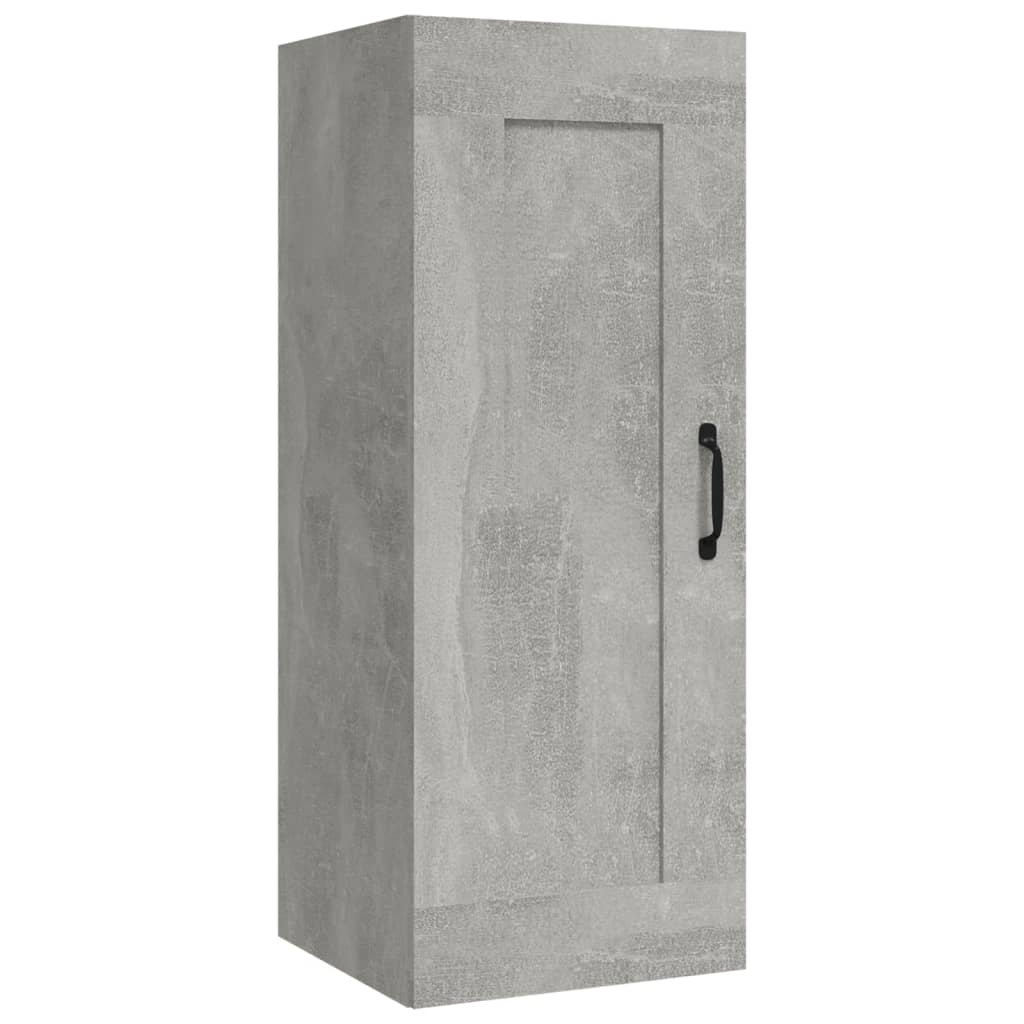 Wall Cabinet Concrete Grey 35x34x90 cm Wood Material