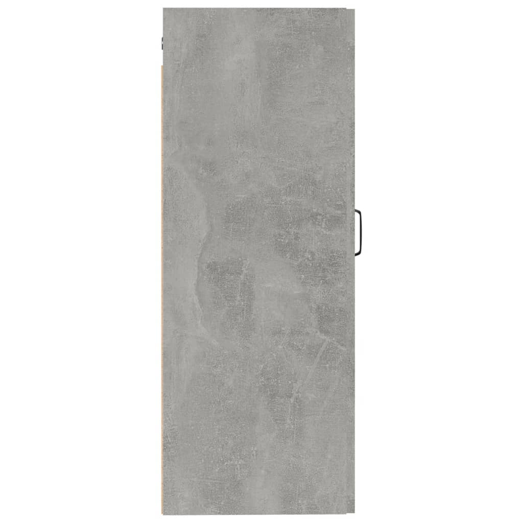 Wall Cabinet Concrete Grey 35x34x90 cm Wood Material