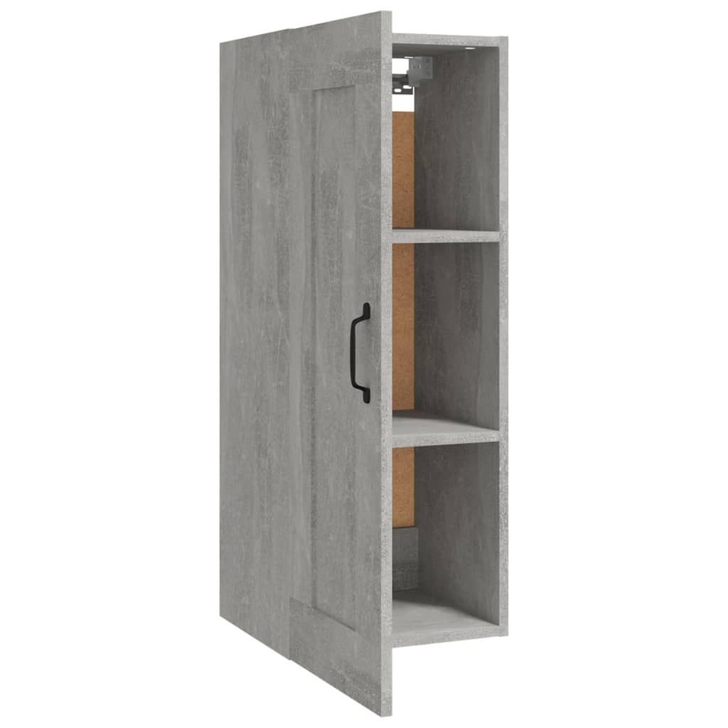 Wall Cabinet Concrete Grey 35x34x90 cm Wood Material