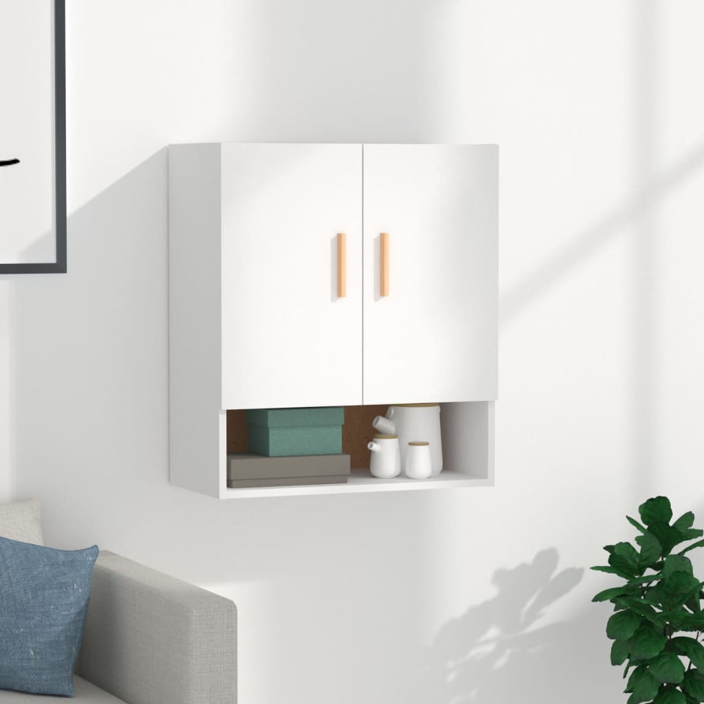 Wall Cabinet White 60x31x70 cm Wood Material