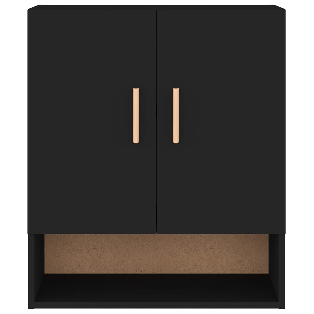 Wall Cabinet Black 60x31x70 cm Wood Material