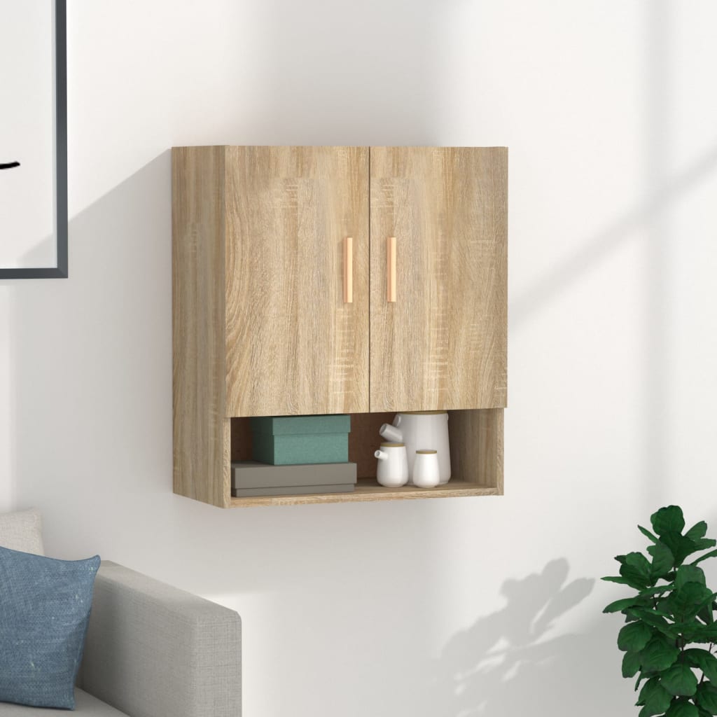 Wall Cabinet Sonoma Oak 60x31x70 cm Wood Material