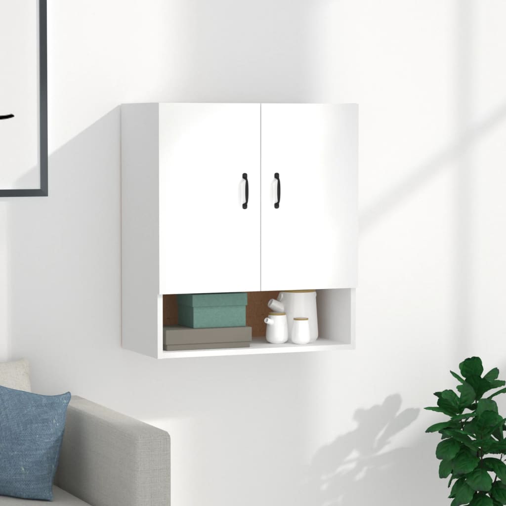 Wall Cabinet White 60x31x70 cm Wood Material