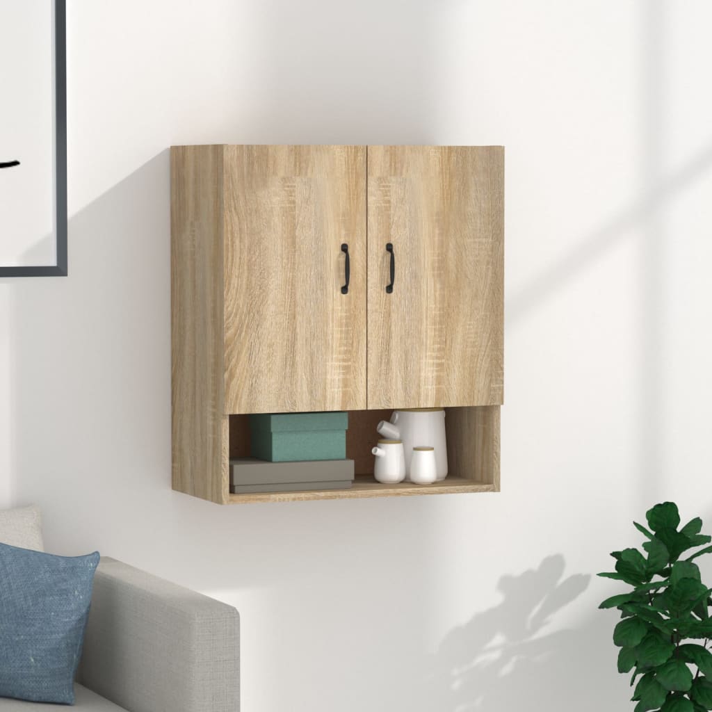 Wall Cabinet Sonoma Oak 60x31x70 cm Wood Material