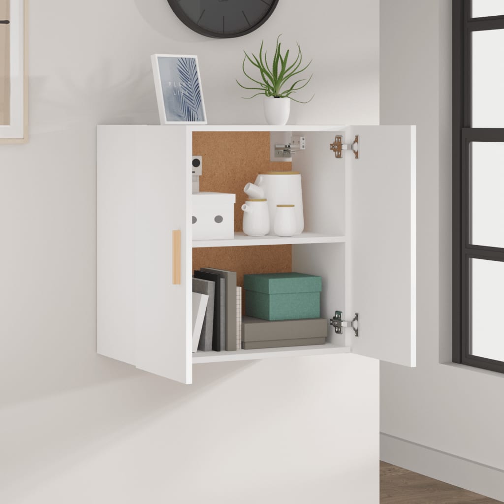 Wall Cabinet White 60x30x60 cm Wood Material