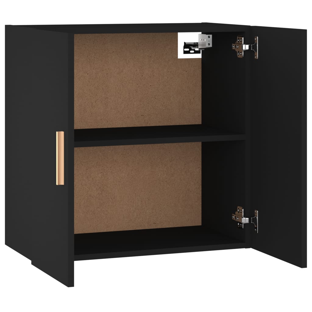 Wall Cabinet Black 60x30x60 cm Wood Material