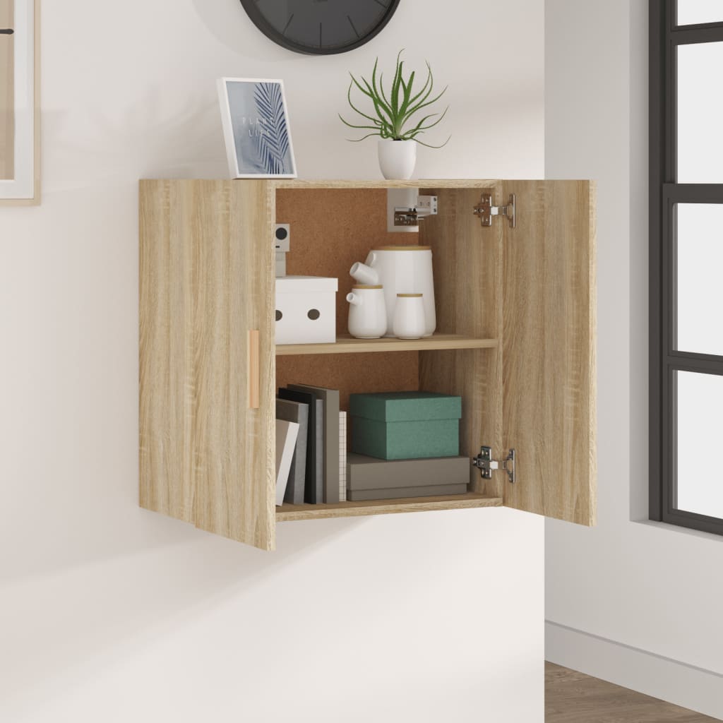 Wall Cabinet Sonoma Oak 60x30x60 cm Wood Material