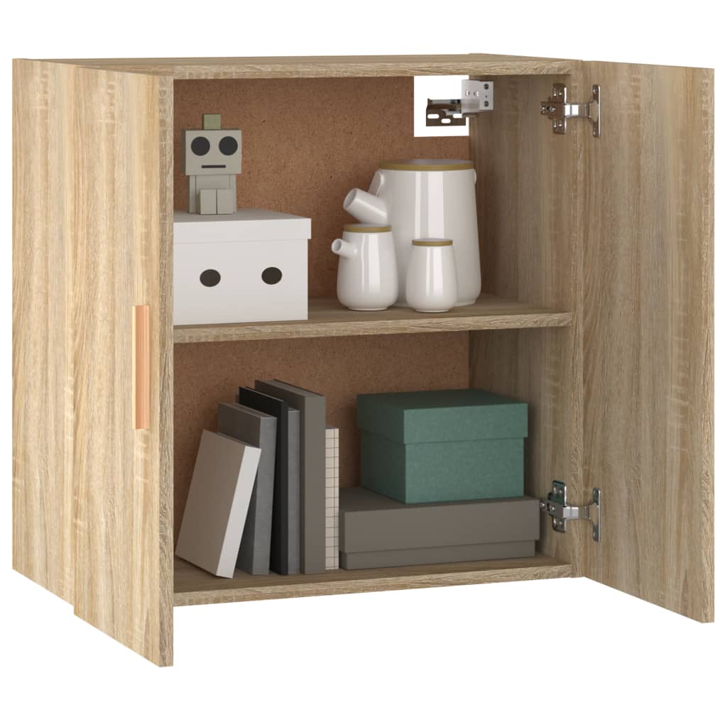 Wall Cabinet Sonoma Oak 60x30x60 cm Wood Material