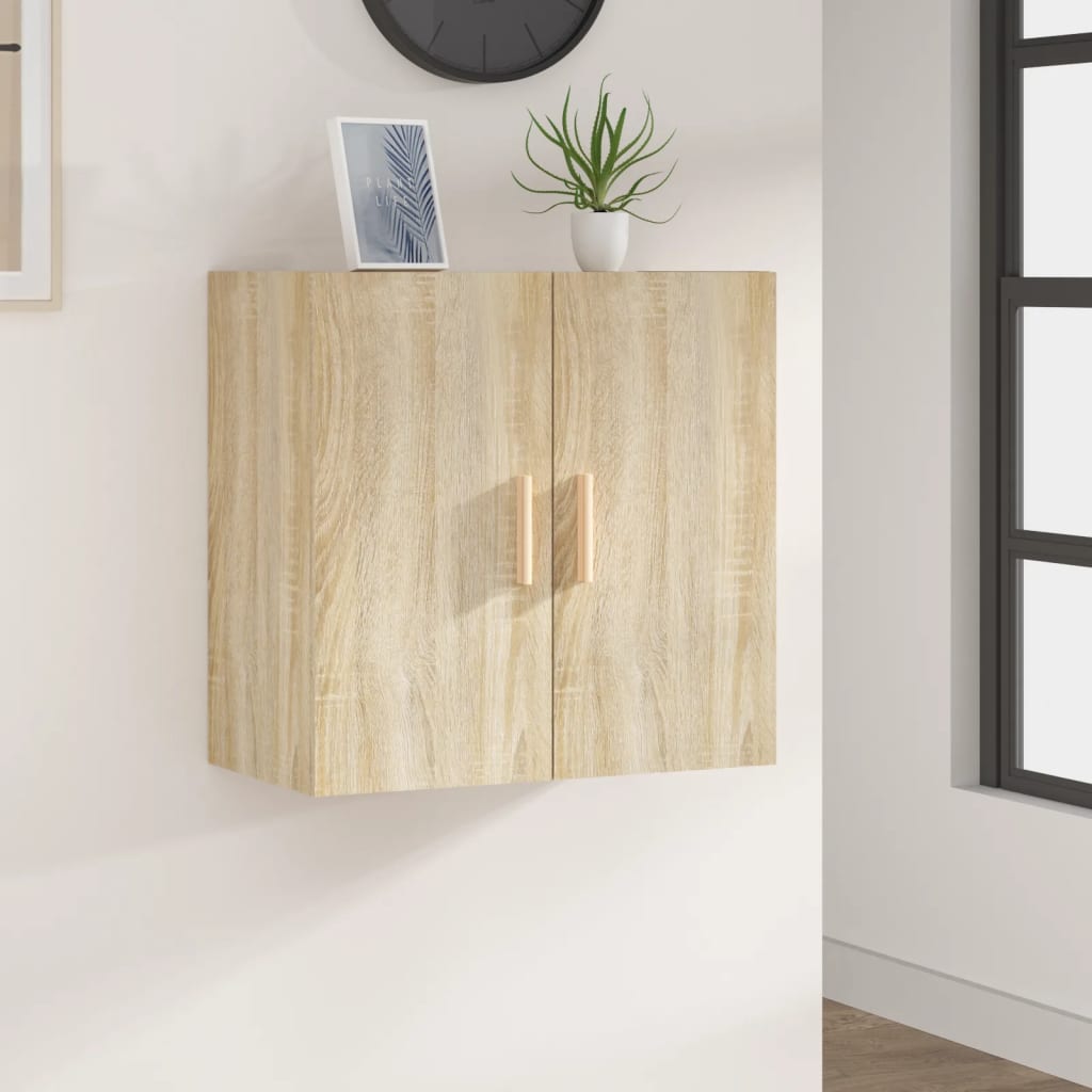 Wall Cabinet Sonoma Oak 60x30x60 cm Wood Material