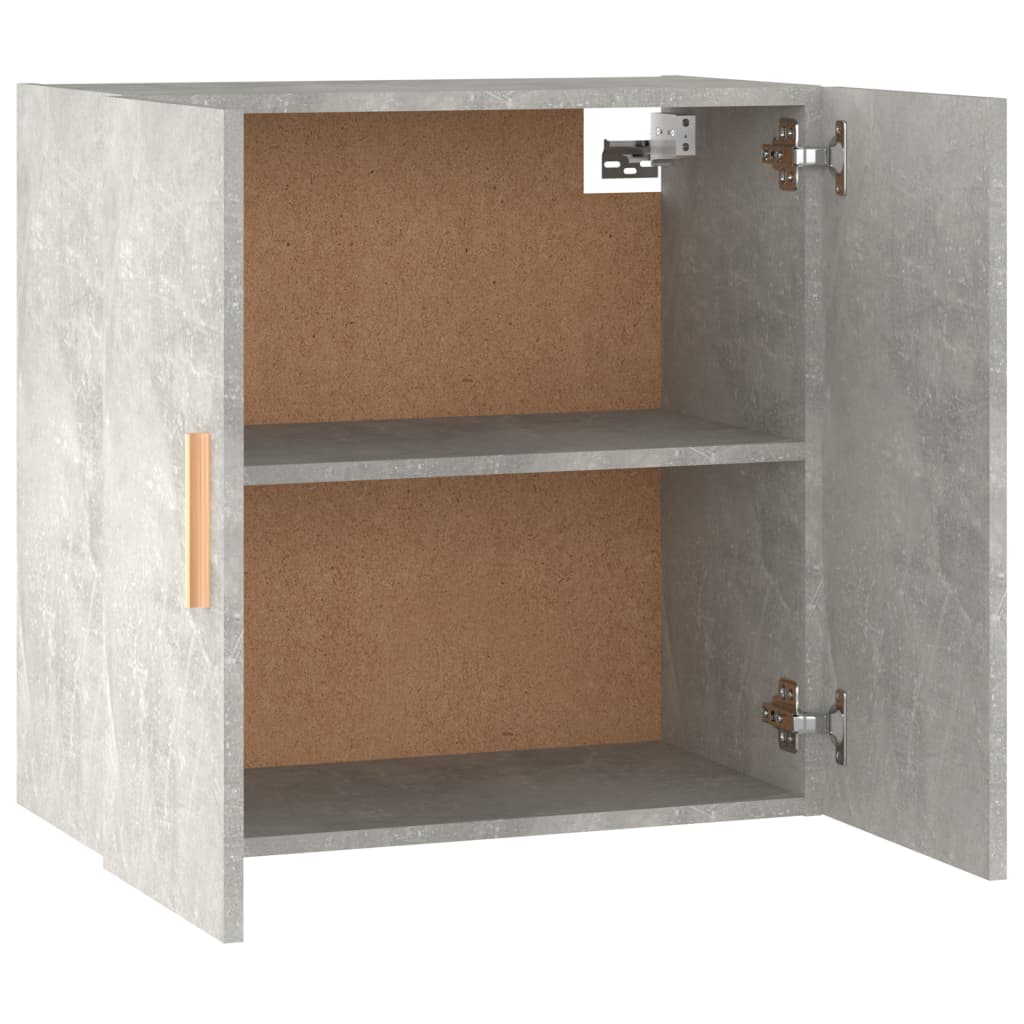 Wall Cabinet Concrete Grey 60x30x60 cm Wood Material