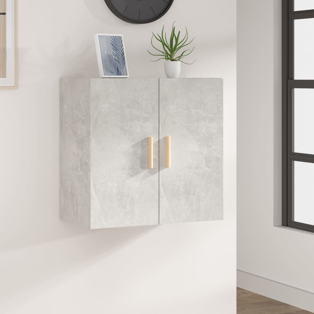 Wall Cabinet Concrete Grey 60x30x60 cm Wood Material