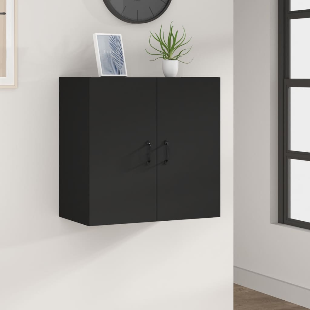 Wall Cabinet Black 60x31x60 cm Wood Material