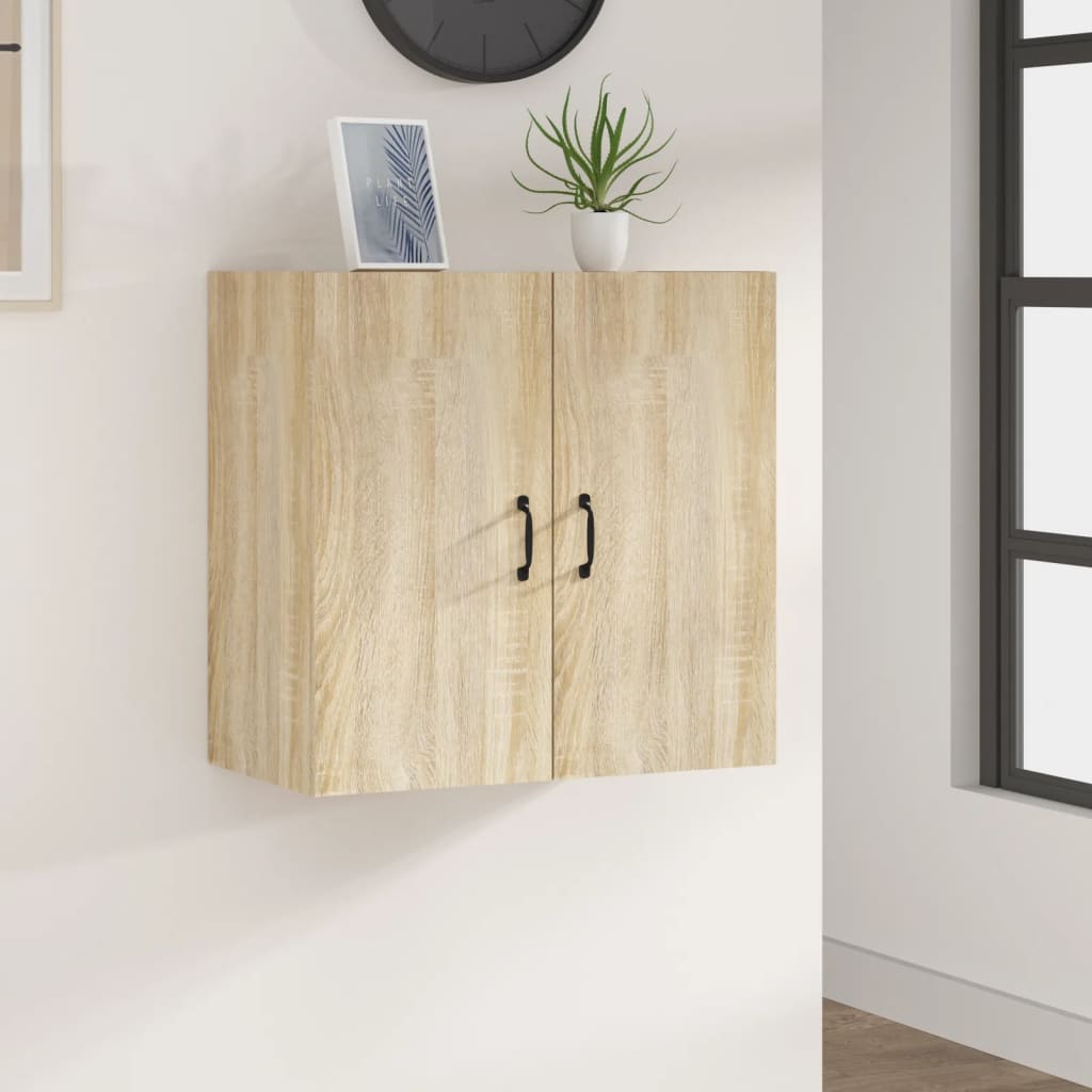 Wall Cabinet Sonoma Oak 60x31x60 cm Wood Material