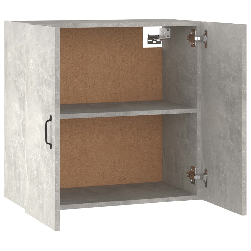 Wall Cabinet Concrete Grey 60x31x60 cm Wood Material