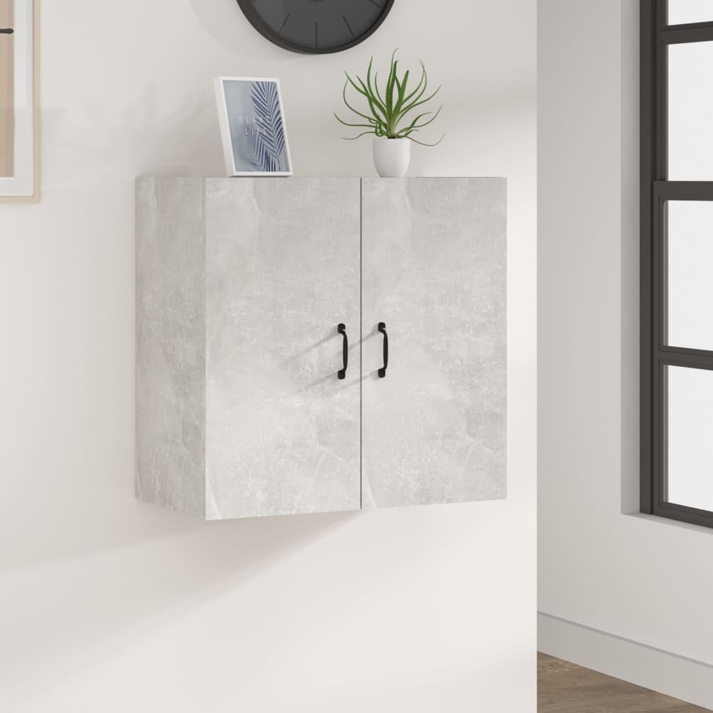 Wall Cabinet Concrete Grey 60x31x60 cm Wood Material