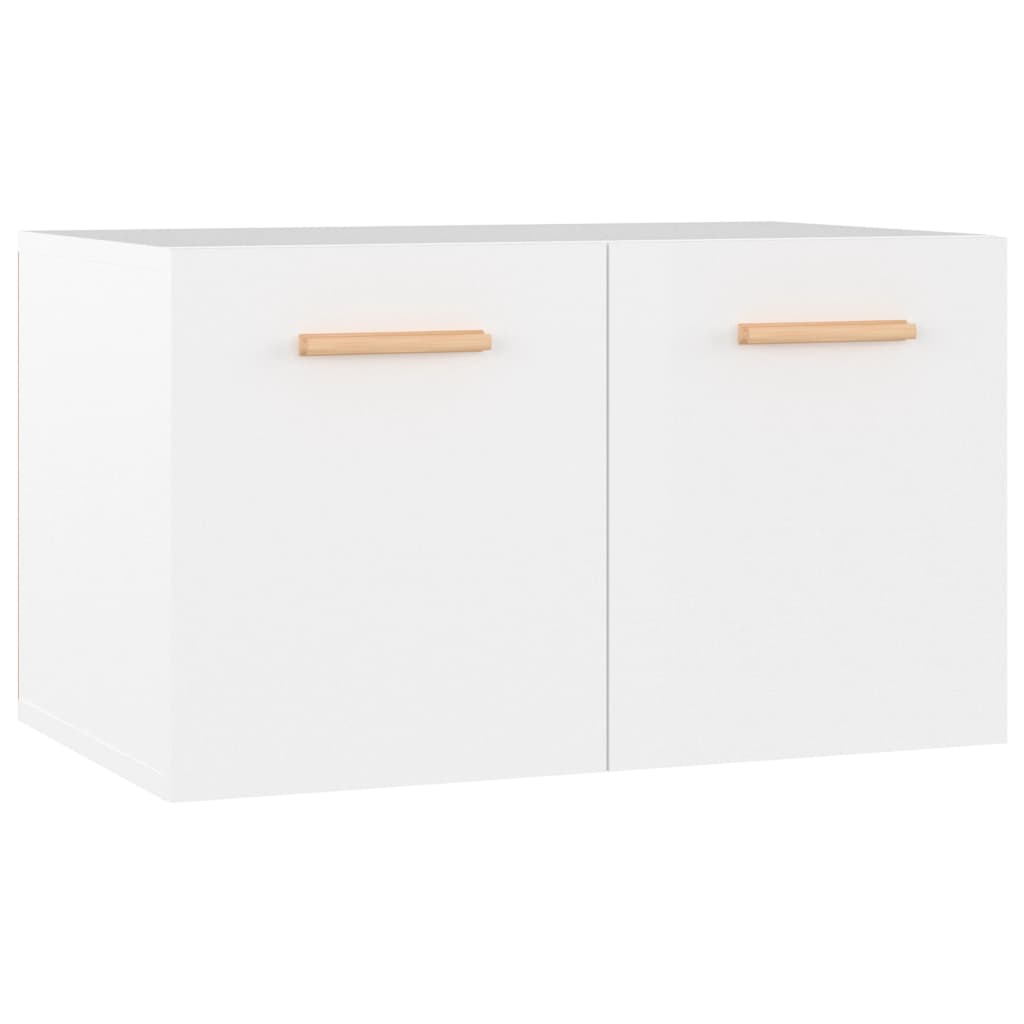 Wall Cabinet High Gloss White 60x36.5x35 cm Wood Material