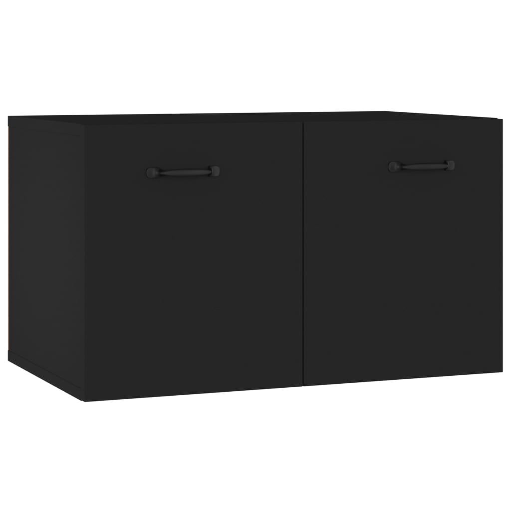 Wall Cabinet Black 60x36.5x35 cm Wood Material