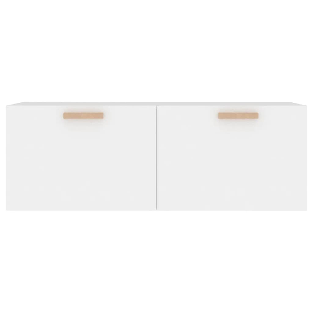 Wall Cabinet White 100x36.5x35 cm Wood Material