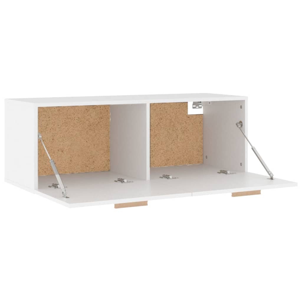 Wall Cabinet White 100x36.5x35 cm Wood Material