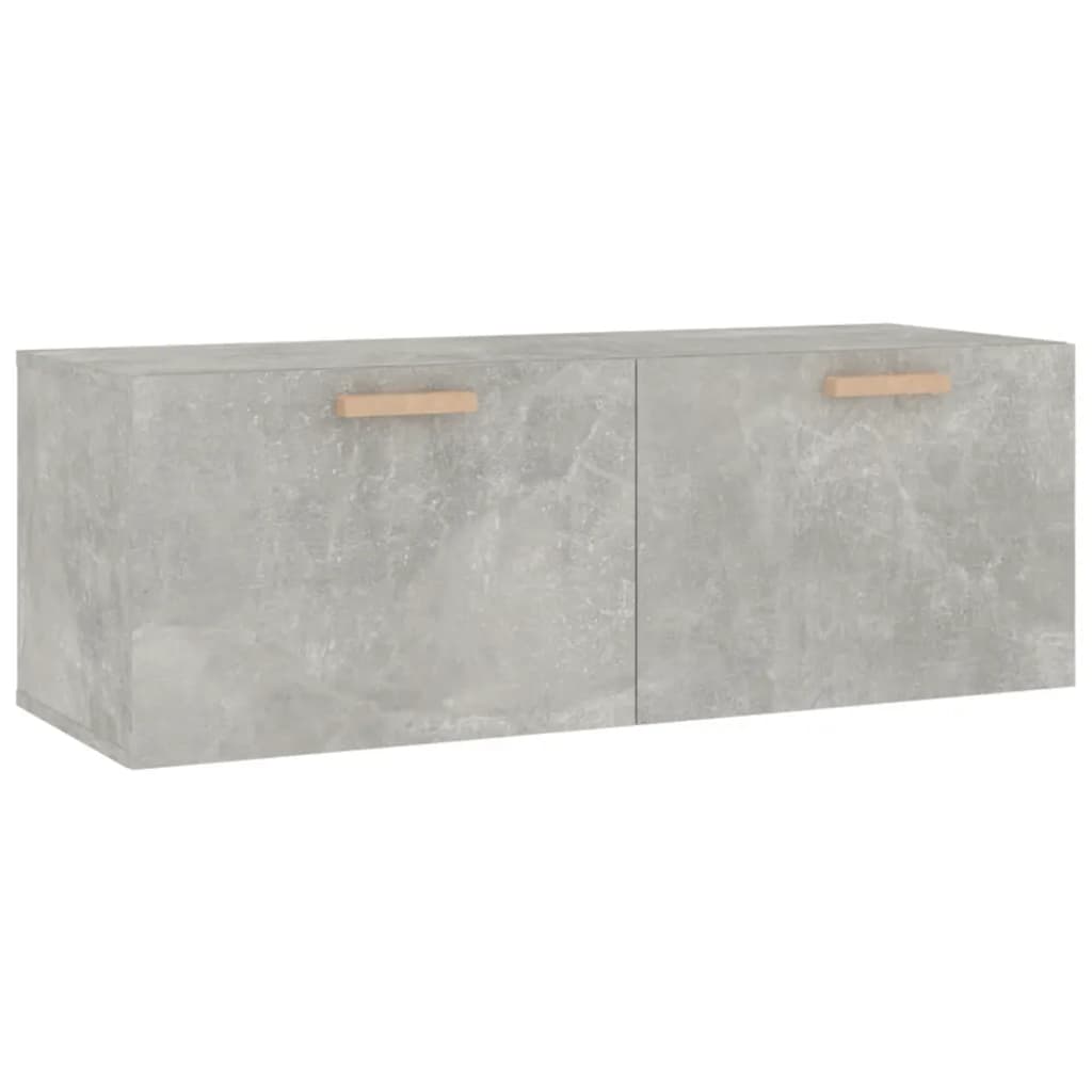 Wall Cabinet Concrete Grey 100x36.5x35 cm Wood Material