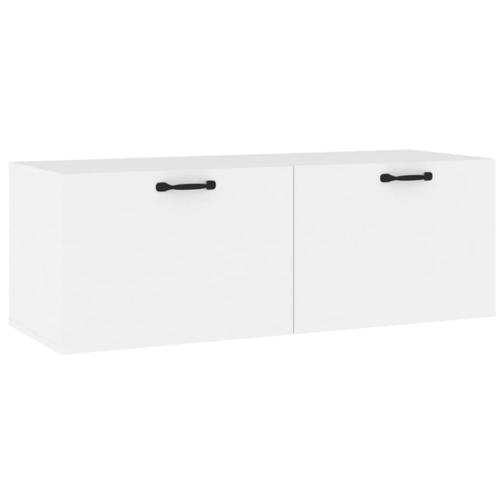 Wall Cabinet White 100x36.5x35 cm Wood Material