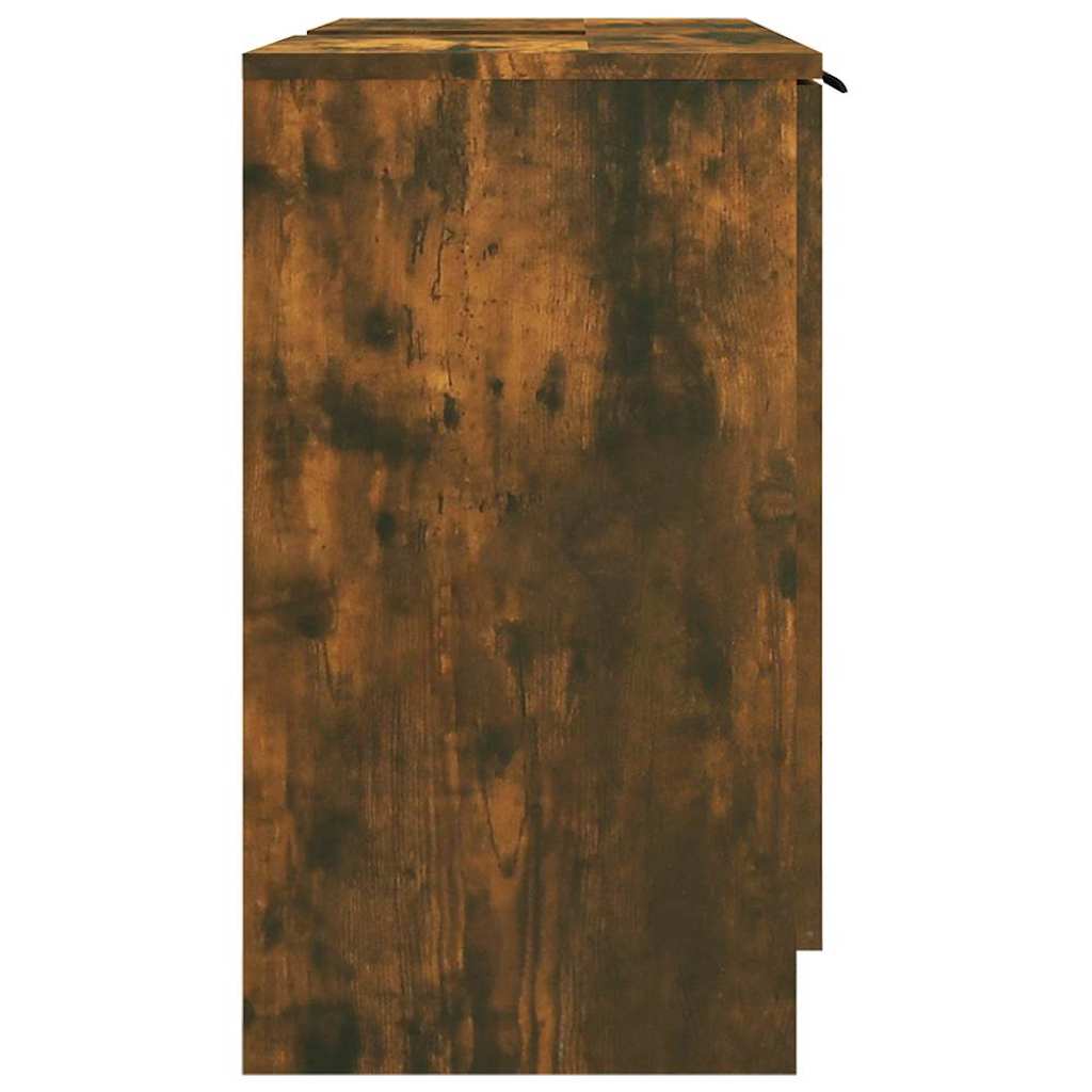 Bathroom Cabinet Smoked Oak 64.5x33.5x59 cm Wood Material